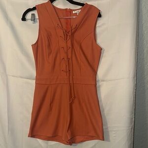 Womans S Papaya Orange One Piece Romper